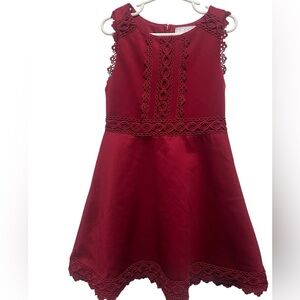 Like new- size 7 kid’s dress - color: wine red